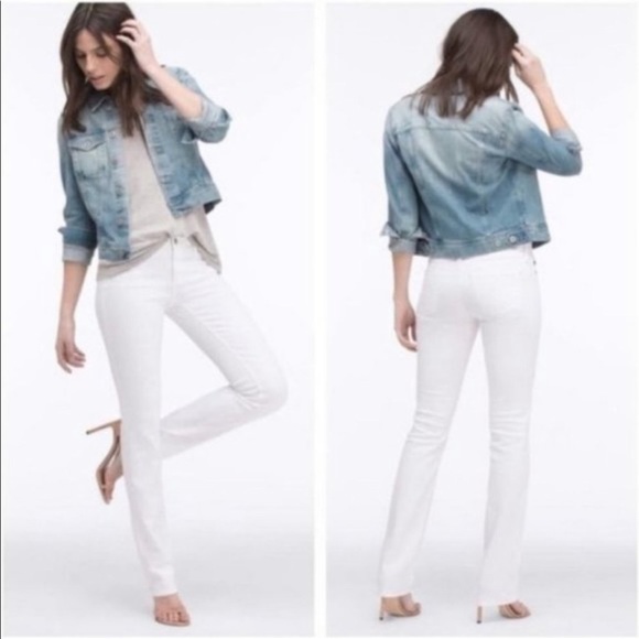 AG Adriano Goldschmied The Ballad Slim Boot Jeans Coastal Grandma White Size 29R - Picture 2 of 15